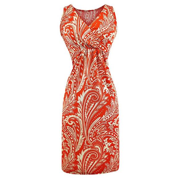 Sleeveless Paisley Print Bohemian Sundress - Picture 1 of 3